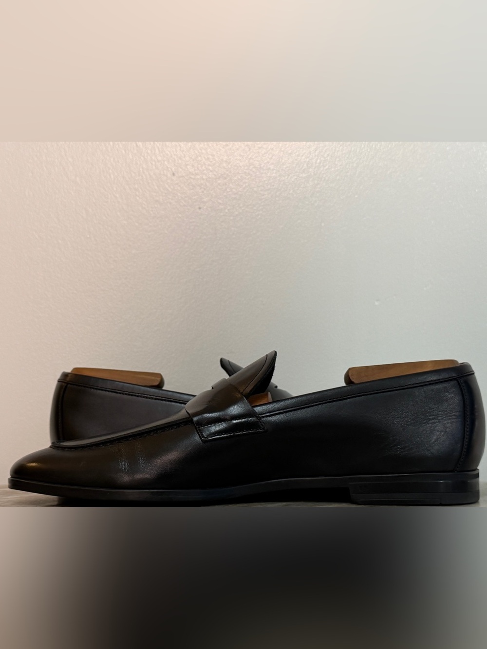 TOM FORD LEATHER PENNY LOAFER SLPIPPER DRESS SHOES 9 BLACK  $1800 MOCCASIN - Picture 7 of 13